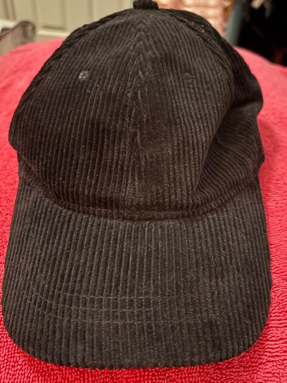 Black Corduroy Baseball Cap